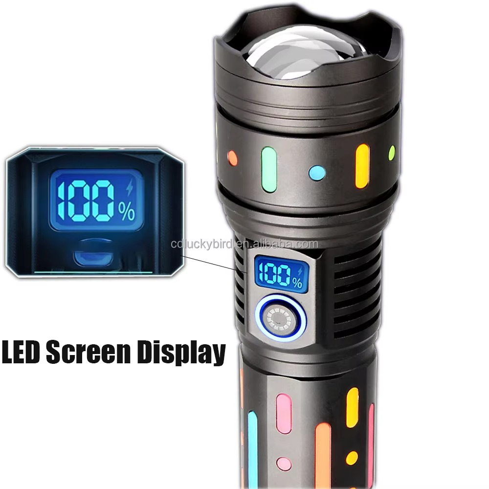 COBA USB Rechargeable LED Flashlight with 9800mAh Power Bank